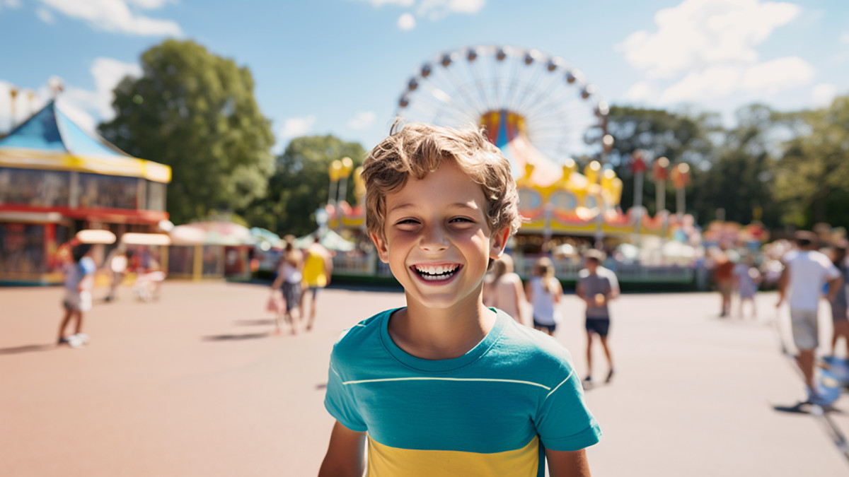 parc d'attractions avec les enfants